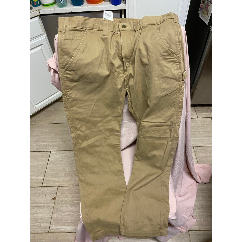 Carhartt B324-DKH Khaki Relaxed Fit Carpenter Pants Jeans Mens 36x30